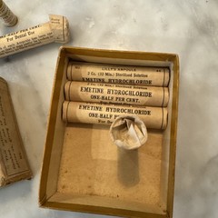 Antique Eli Lilly & Co USA Emetine Hydrochloride for Dental Use-Rare-Not For Use