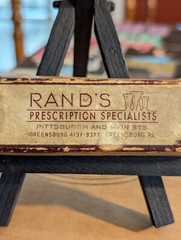 Vintage RAND’S PRESCRIPTION SPECIALISTS Pill Box Hinged Cardboard Greensburg, PA