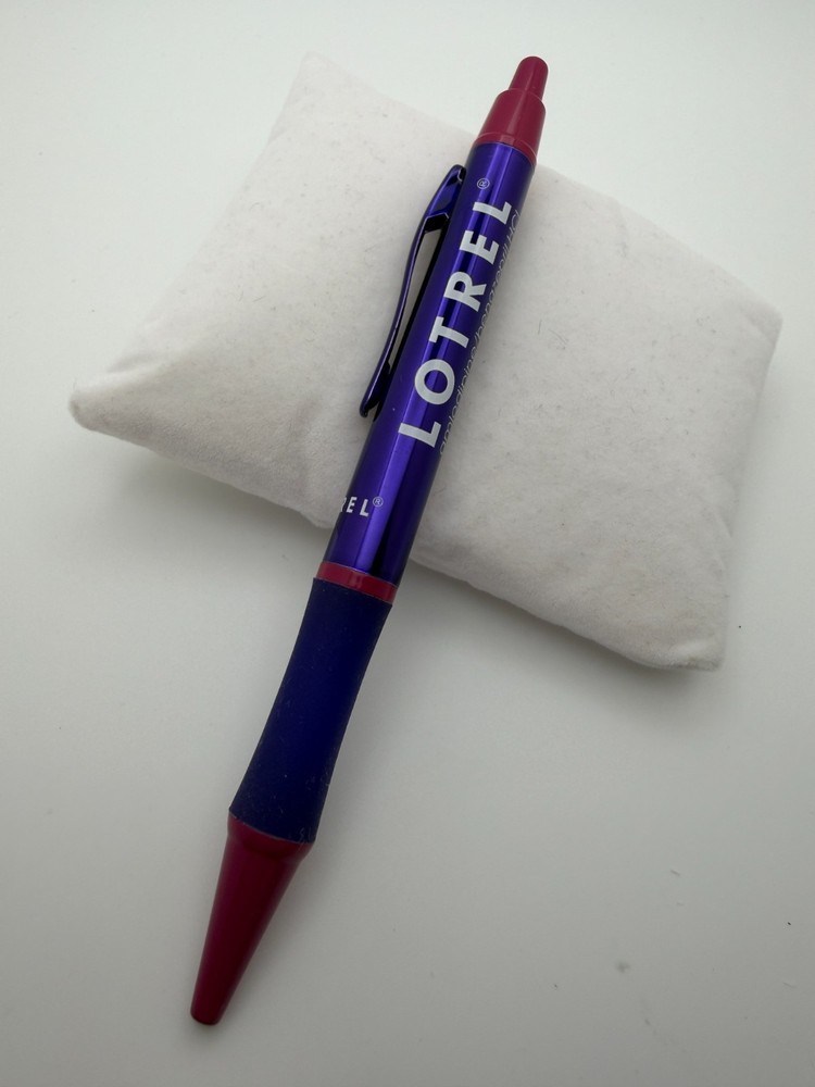 Lotrel Pharma Drug Rep Metal Pen Tested & Working Purple Red Promo Ballpoint