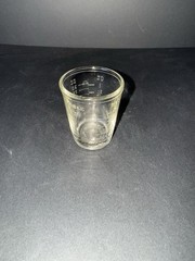 Vintage MEINECKE & CO NEW YORK Medicine Dose Glass Shot Glass, Embossed Clear
