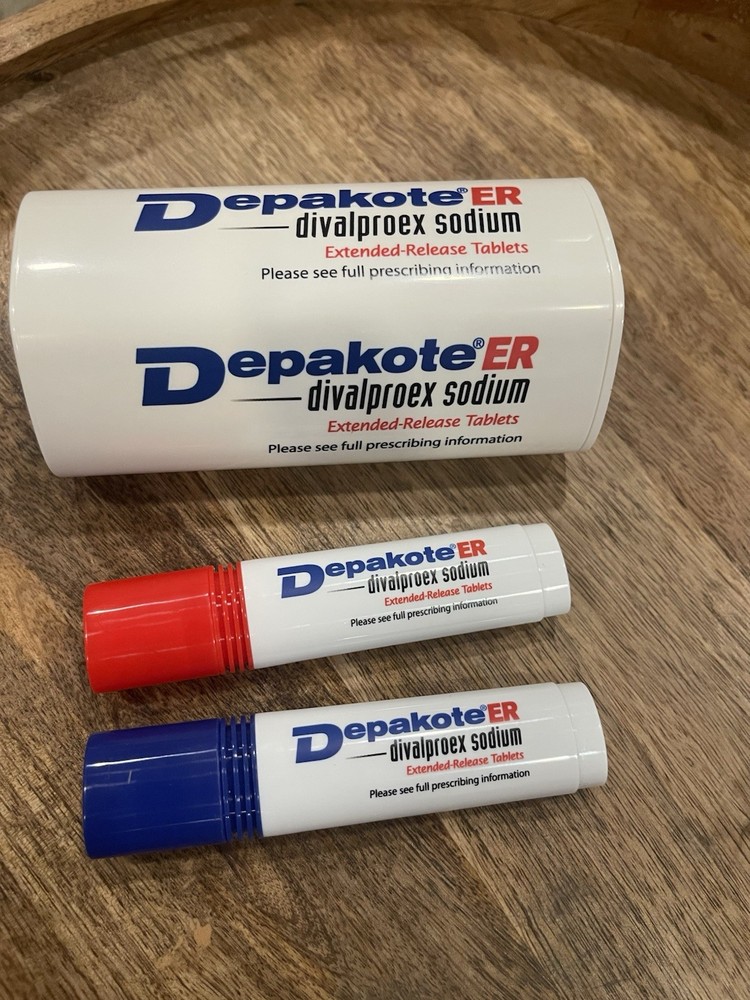 Depakote ER Divalproex Sodium Promotional Collectible Pen Set & Container
