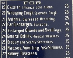 1980 Medical Cabinet Door Display •Porcelain-Enamel on Steel 22”X 16” •A Rooney