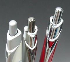 Ketek Zetia Zoloft Metal Triangular PENS Drug Rep Pharmaceutical Promo Lot of 3
