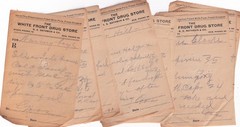 (26) Physician’s Prescriptions Early 1900’s Hand Written White Front Drug Store