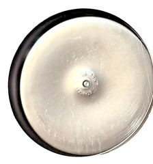 MERCO Gauze Glass Medical Apothecary Glass Jar with Lid 7.5″ Vintage READ / SEE*