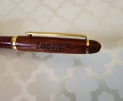 LODINE ETODOLAC Wood Engraved Pharmaceutical Drug Rep Pen NOT WORKING READ
