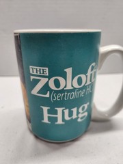 Vintage Zoloft HUG Mug | Pharma Promo Coffee Cup | Viral Reddit Collectible