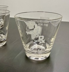Set Of 5 Vtg William Proctor Jr RX Pharmacist Secundum Artem 6oz Etched Glass