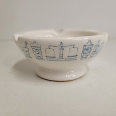 VTG Merck Sharp & Dohme Porcelain Pharmacy Mortar & Pestle Ashtray MSD C. Lamb