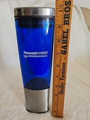 RARE Pharma Drug Rep Risperdal Travel Mug & Lid To Go Cup NEW