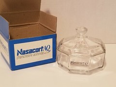 Nasacort AQ Nasal Spray Advertising Medical Collectible Covered Dish NIB Allegra