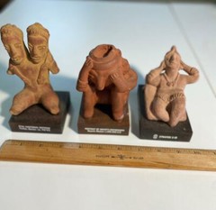 Schering Mayan Models/Statues Of Medical Conditions 5 Statue Lot With Boxes