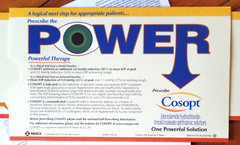 2000 PULL OUT THE POWER Prescribe COSOPT MERCK Pharmaceutical Mail Piece