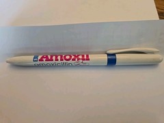 Amoxil Plastic Pen Drug Rep Pharmaceutical Promo Medical Advertising Rare WRITES