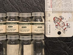 Lot Of 13 Clear Glass Empty Medicine Sample Vials Medical Pharmacy Bristol Labs