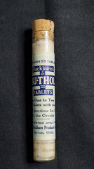 NOS Medicine Glass Bottle Blackburn’s SU-THOL Headache Cold Blackburn Dayton OH