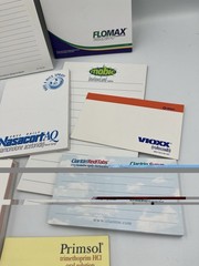 VTG Lot Of 10 Pharma Drug Rep Notepads, Post-It Notes Vioxx Accolate More