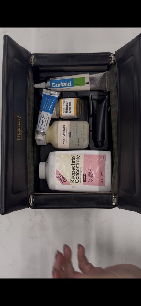 Vintage Upjohn Doctor’s Travel Medical Kit – Pharma Sample Case w/ Og Packaging