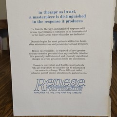 Vtge 1960s Medical Ephemera Renese Art With Letter Advertising Pfizer Vermeer