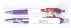 Drug Rep ACTOS Collectible Pens x 2 with „MUSCLE“ Character on Clip RARE