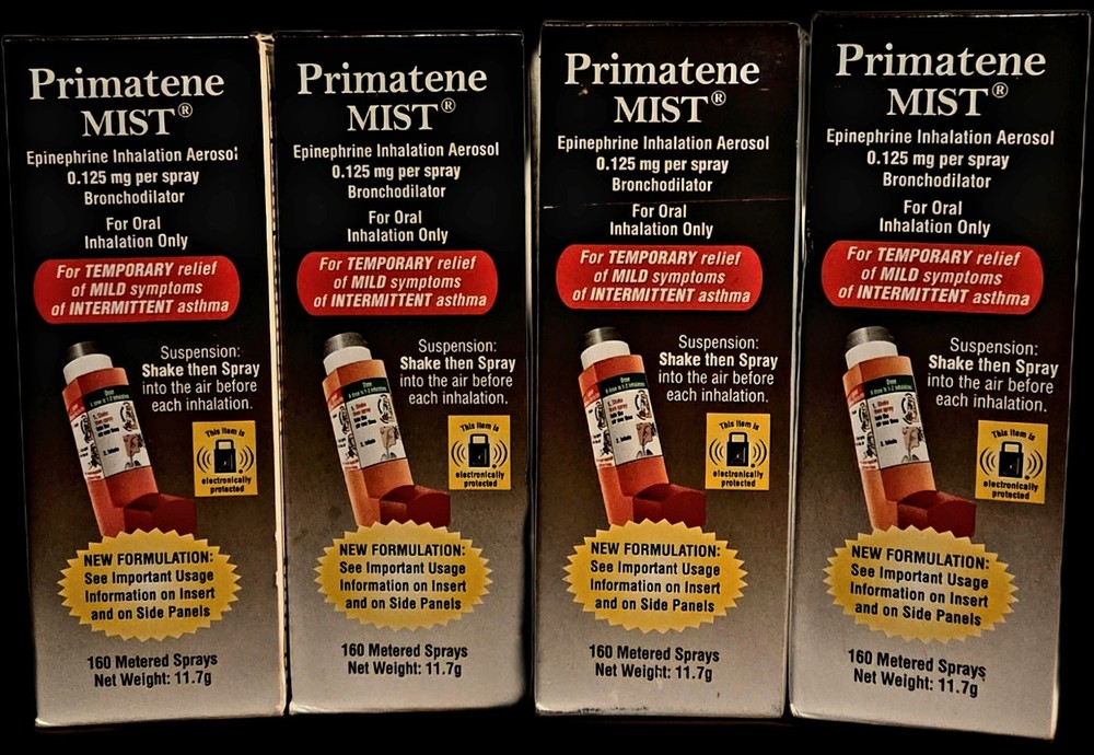 4 Primatene Mist Epinephrine Inhalation Aerosol Bronchodilator 160 Sprays 12/26+