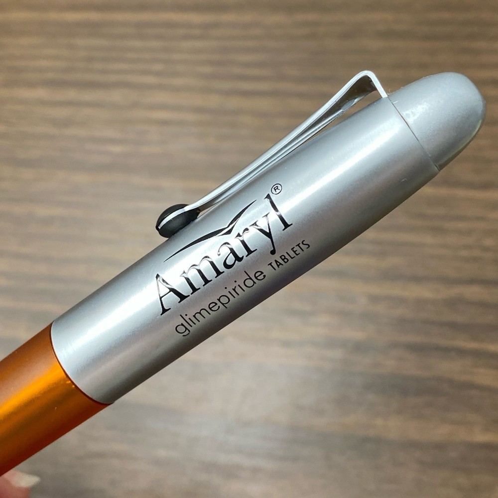 Vtg Pharmaceutical Advertising AMARYL Glimepiride Drug Rep Metal/plastic Pen