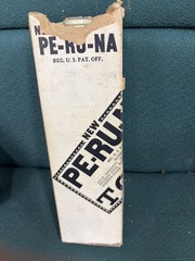 **RARE**1950’s Pe-Ru-Na Iron Tonic Chicago Ill 8 5/8 “ CLEAR Medicine bottle**