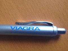 Set of 5 VIAGRA drug rep pens – plastic looks like metal – COOL!