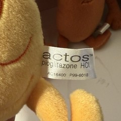 Actos Drug Rep Diabetes Plush Stuffed Beanies Science Toy Steven Smith Set of 4