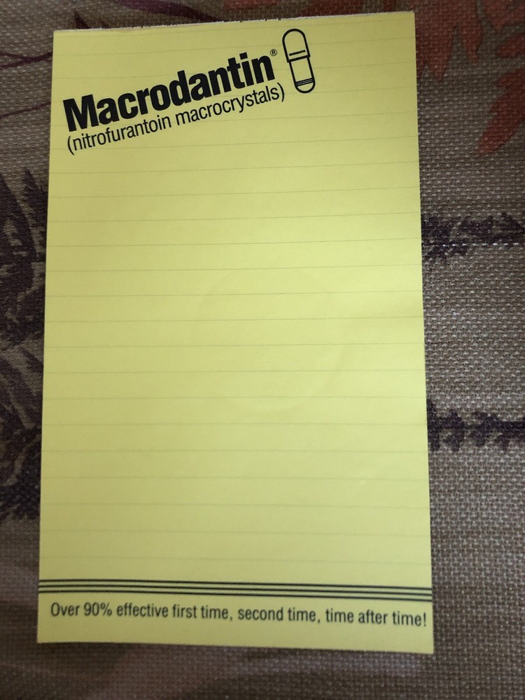 Vintage Drug Rep Pharmaceutical Promo Medical Ad Tablet – New – Macrodantin –