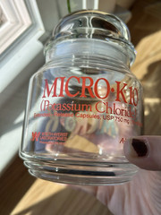Pharmaceutical Marketing Candy Jar With Lid Micro K Potassium Chloride AH Robins