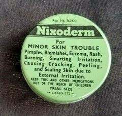 Old Advertising Sample Medicine Tin NIXODERM Knox Laboratories London England