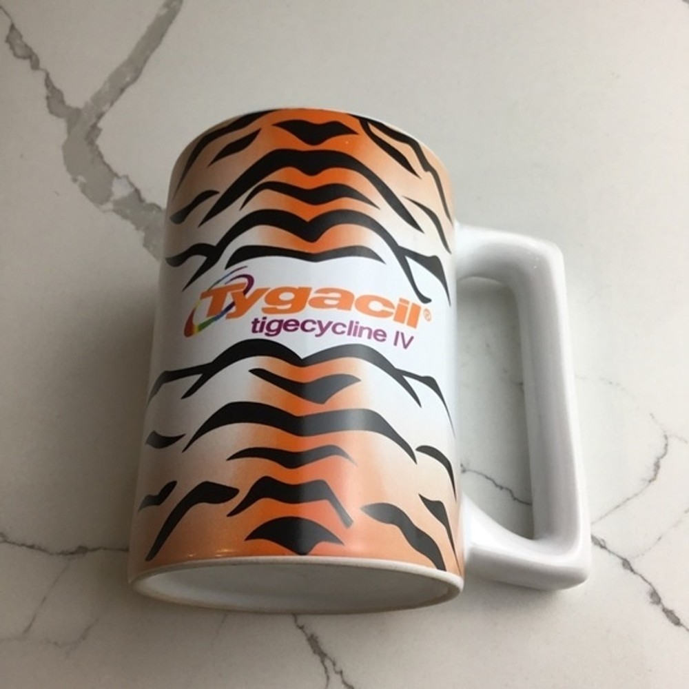 Tygacil Pharmaceuticals Drug Rep Ceramic Coffee Mug Cup Collectable 14 Oz