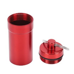 5pcs Mini Keychain Tablets Case Water Proof Outdoor Tablets Container Red