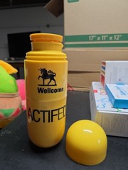 VINTAGE ADVERTISING THERMOS Pill Shaped ACTIFED/WELLCOME