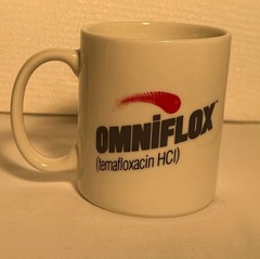 Omniflox Pharmaceutical Ad Medical Drug Mug Collectable Coffee Tea Cup