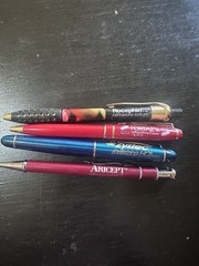 Pharmaceutical Drug Rep Pens (4) Aricept, Fortaz, Rocephin, Rocephin (working)