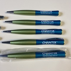 CHANTIX PENS Pharmaceutical Promotional Drug Rep Advertising Promo Pharma Metal