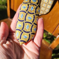 Pfizer Neck Tie Silk Blue Pill Yellow Men’s Necktie Pharmaceutical Gift