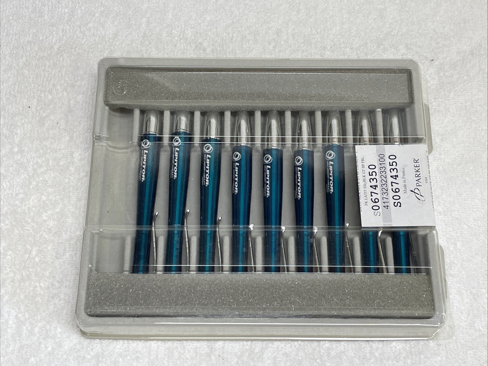 Lipitor Drug Rep Pens Pharma Heavyweight Metal Promo Tested Works Lot of 9