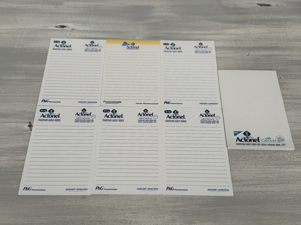 Actonel Sodium Tablets Pharmaceutical Drug Rep Notepad Sticky Notes Drug Rep