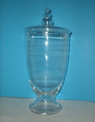 Vintage Huge 16″ Apothecary Candy Jar Drug Store Pharmacy Display RARE n2