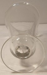 VINTAGE GLASCO CLEAR GLASS ETCHED FOOTED MEASURING POURING BEAKER APOTHECARY LAB