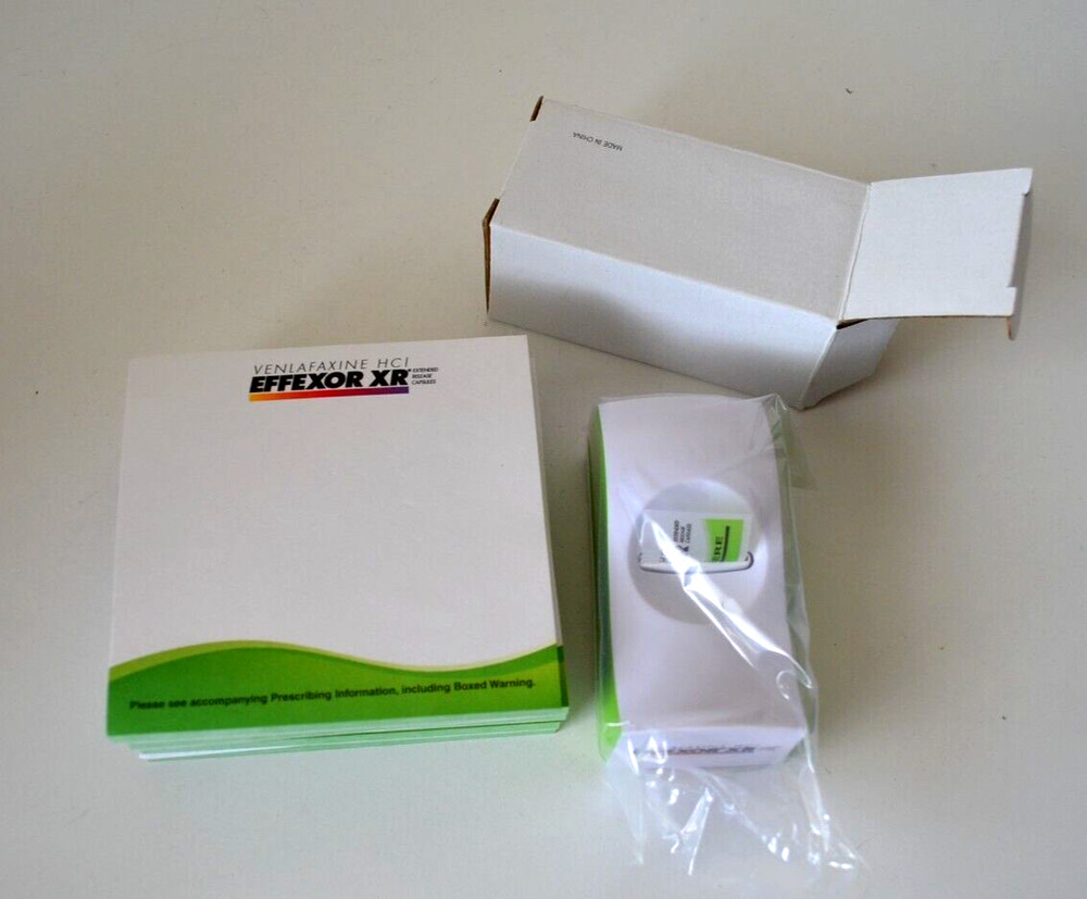 Venlafaxine HCI EFFEXOR XR Notepads & Sticky Tab Dispenser Pharmaceutical Promo