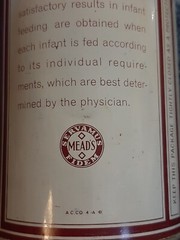 Mead’s Dextri-Maltose Advertising Tin Vtg Baby Formula 1lb. Infant Diet Pharmacy