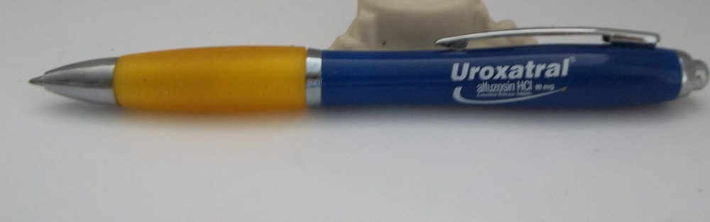 UROXATRAL Promo Pen – Mixed Metal/Plastic – Rubber Grip – Does Not Write