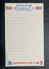 Vintage 1960s – Pharmaceutical Medicine Note Pad Enarax Roerig – 8″x 5″