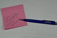 Zoloft Silver & Blue Metal PEN Drug Rep Pharmaceutical Promo Advertising