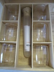 Roost Glass Beaker Plus Glasses and Freezer Tube Set with Wooden Storage Case