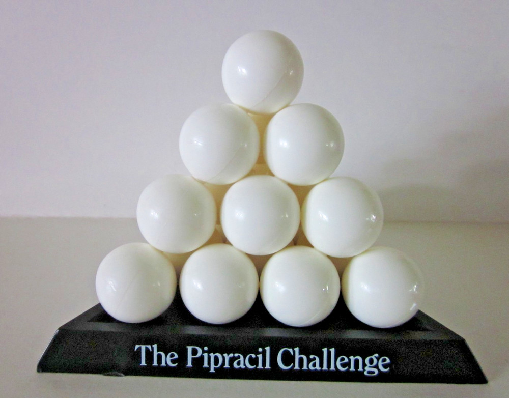 Vtg Medical Advertising Puzzle Stacking Balls Pyramid 1986 Pipracil Challenge